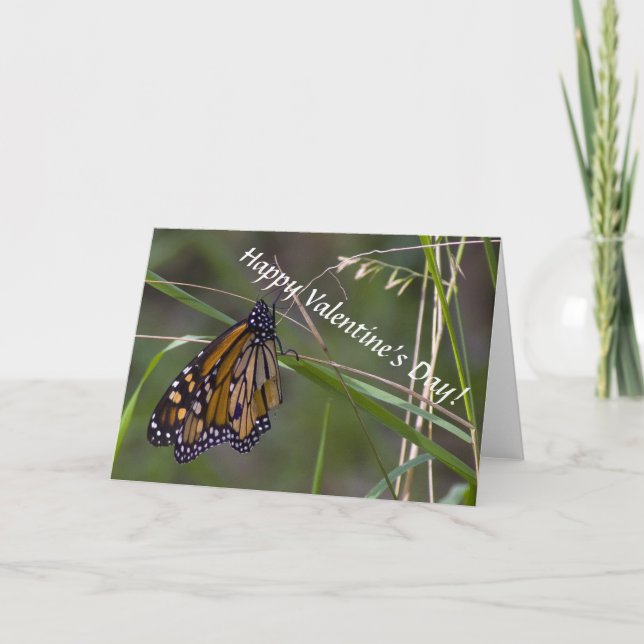 Tarjeta del día de San Valentín de la mariposa de (Anverso)
