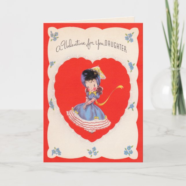 Tarjeta del día de San Valentín de las hijas (Anverso)