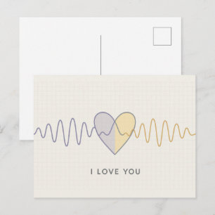 Tarjeta del Día de San Valentín de latido minimali