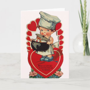 Tarjeta del Día de San Valentín de Little Chef Vin