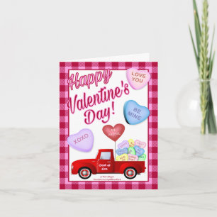 Tarjeta del Día de San Valentín de Little Red Truc