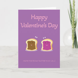 Tarjeta del Día de San Valentín de mantequilla de