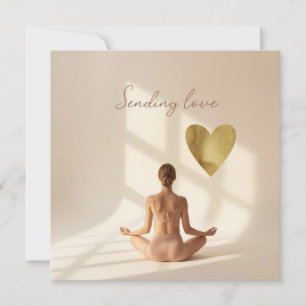 Tarjeta del Día de San Valentín de Meditación de Y