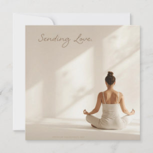 Tarjeta del Día de San Valentín de Meditación de Y