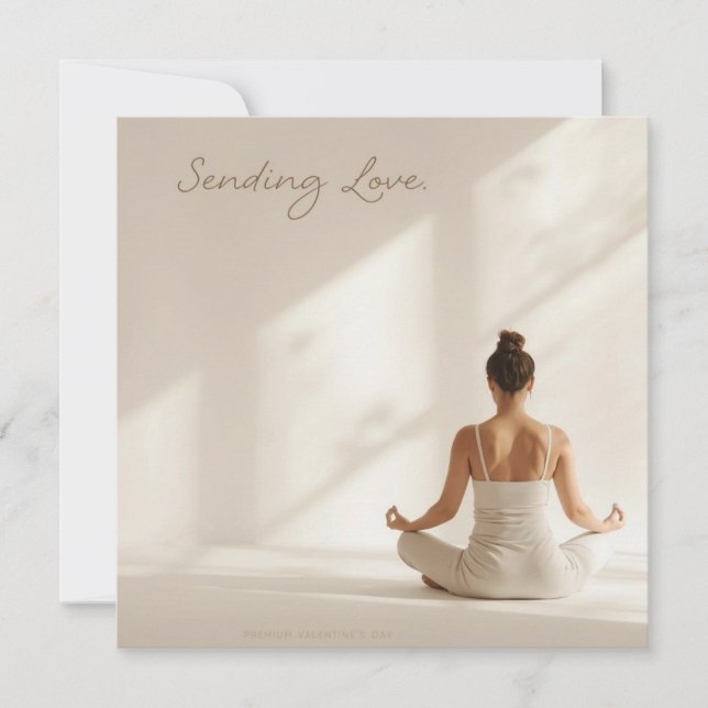 Tarjeta del Día de San Valentín de Meditación de Y (Anverso)