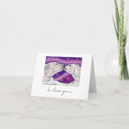 Tarjeta del Día de San Valentín de oso polar