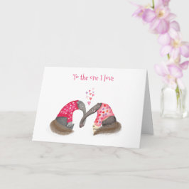 Tarjeta del día de San Valentín de osos hormiguero