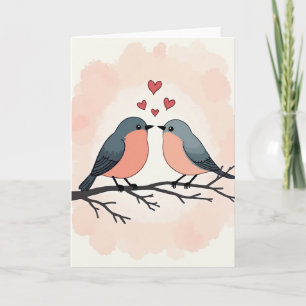 Tarjeta del Día de San Valentín de Pájaros del Amo