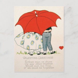 Tarjeta del Día de San Valentín de Pareja Retro Vi