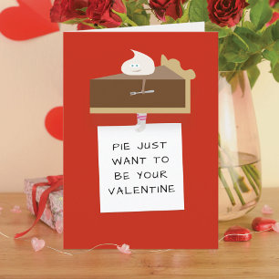 Tarjeta del Día de San Valentín de pastel de choco