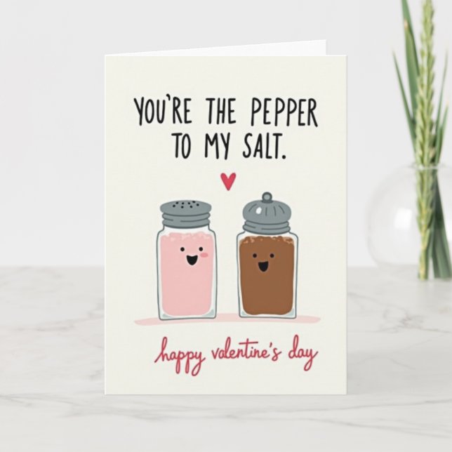 Tarjeta del Día de San Valentín de Pimienta para m (Anverso)