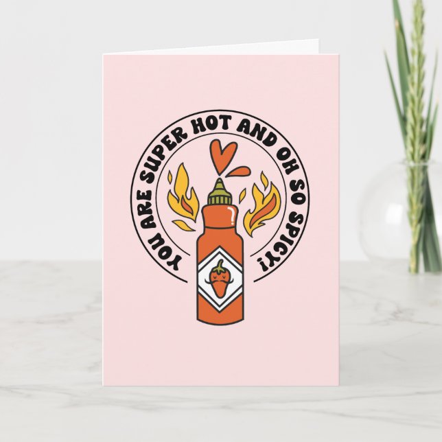 Tarjeta del Día de San Valentín de Salsa Picante H (Anverso)