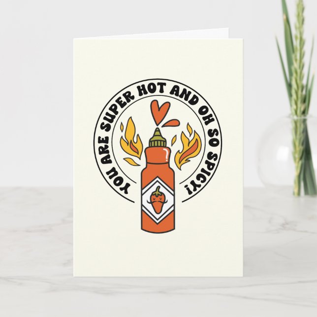 Tarjeta del Día de San Valentín de Salsa Picante H (Anverso)