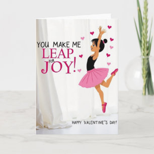 Tarjeta del Día de San Valentín de Saltar de Alegr