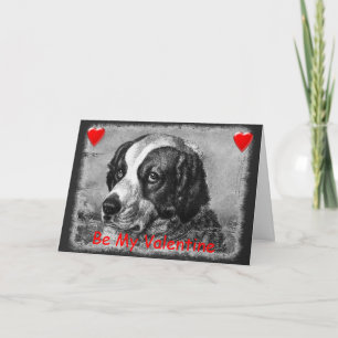 Tarjeta del día de San Valentín de St Bernard del