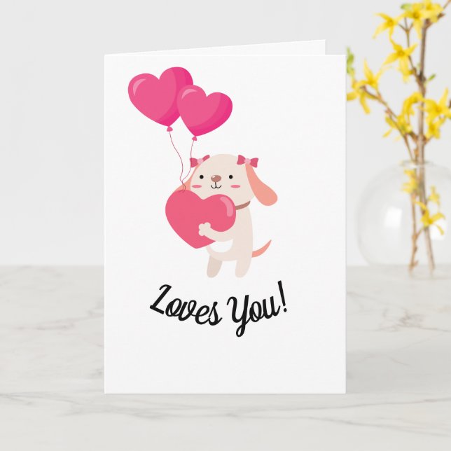 Tarjeta del Día de San Valentín de Teddy Adorable (flor amarilla)