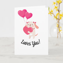 Tarjeta del Día de San Valentín de Teddy Adorable