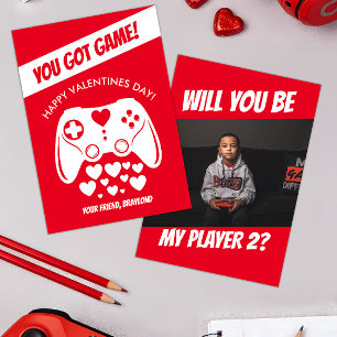 Tarjeta del Día de San Valentín de videojuegos par