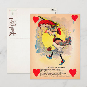 Tarjeta del día de San Valentín de vinagre de pája