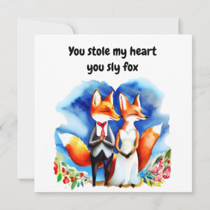 Tarjeta del Día de San Valentín de Zorro