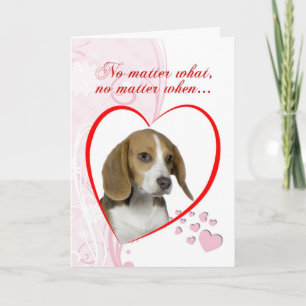 Tarjeta del día de San Valentín del beagle