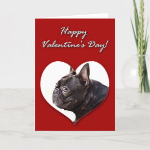 Tarjeta del día de San Valentín del bulldog