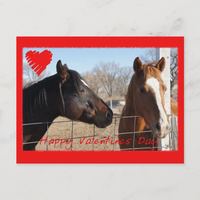 Tarjeta del día de San Valentín del caballo VI (Anverso)