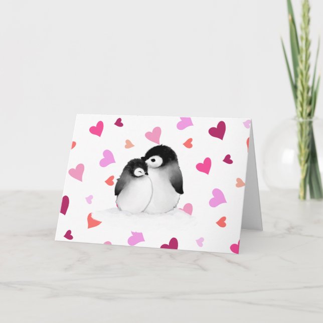 Tarjeta del Día de San Valentín del corazón de pin (Anverso)