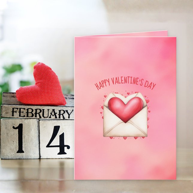 Tarjeta del Día de San Valentín del Corazón Feliz  (Subido por el creador)