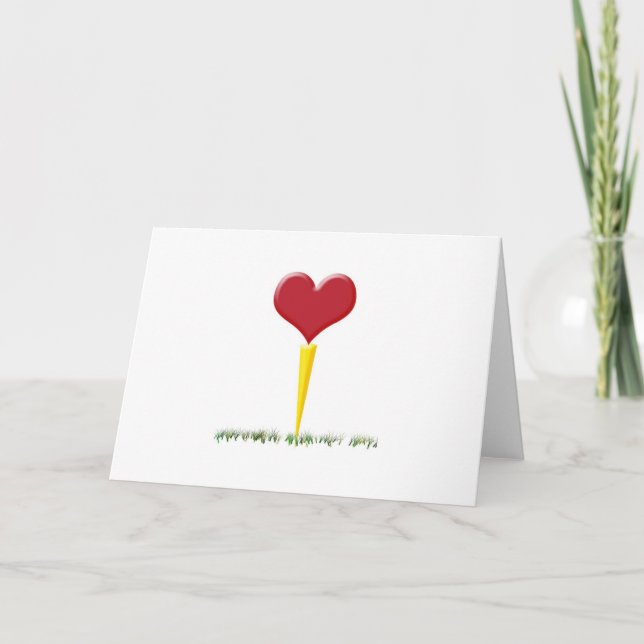 Tarjeta del día de San Valentín del golf (Anverso)