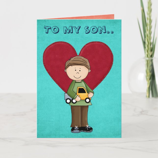 tarjeta del día de San Valentín del hijo (Anverso)