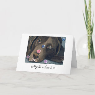 Tarjeta del Día de San Valentín del Labrador de Ch