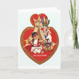 Tarjeta del día de San Valentín del nativo