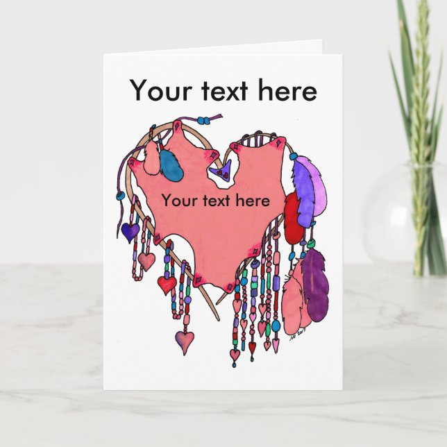 Tarjeta del día de San Valentín del "nativo (Anverso)