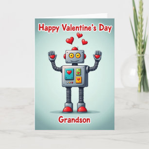 Tarjeta del Día de San Valentín del Nieto Robot Fe