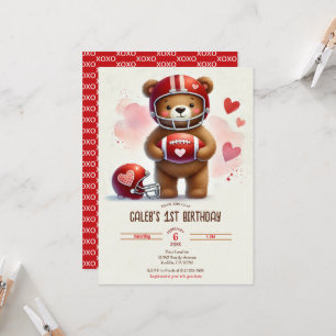 Tarjeta del Día de San Valentín del osito de peluc