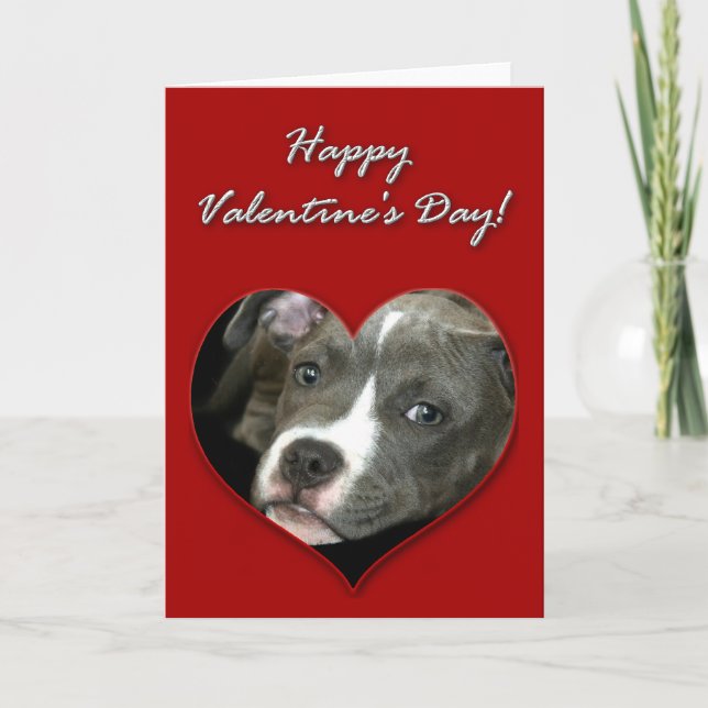 Tarjeta del día de San Valentín del perrito de (Anverso)