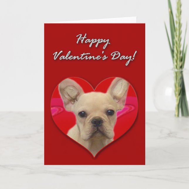 Tarjeta del día de San Valentín del perrito del (Anverso)