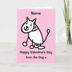 Tarjeta del Día de San Valentín del perro lindo