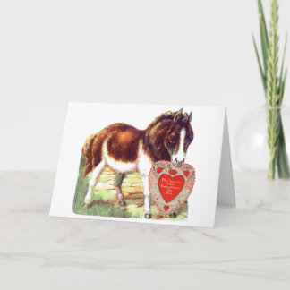 Tarjeta del día de San Valentín del potro