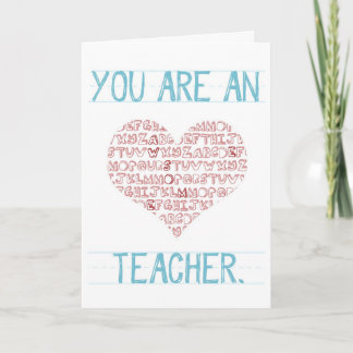 Tarjeta del día de San Valentín del profesor