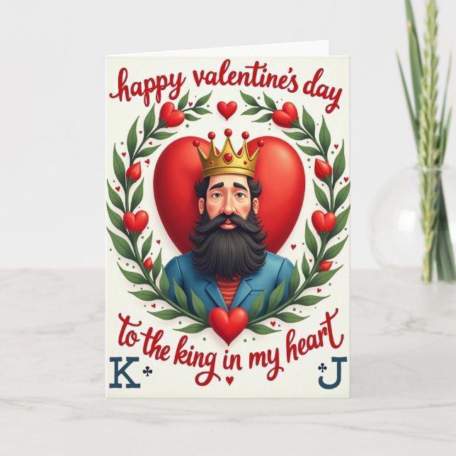 Tarjeta del Día de San Valentín del Rey de Corazon (Anverso)