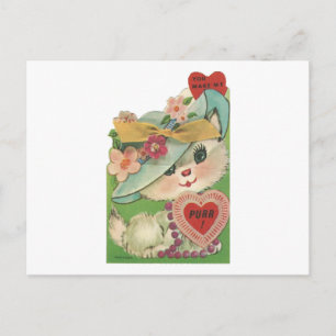 Tarjeta del día de San Valentín del ronroneo del