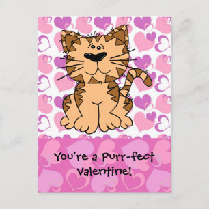 Tarjeta del día de San Valentín del Ronroneo-fect