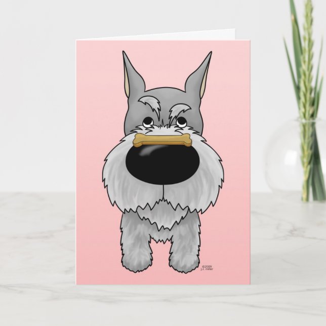 Tarjeta del día de San Valentín del Schnauzer (Anverso)