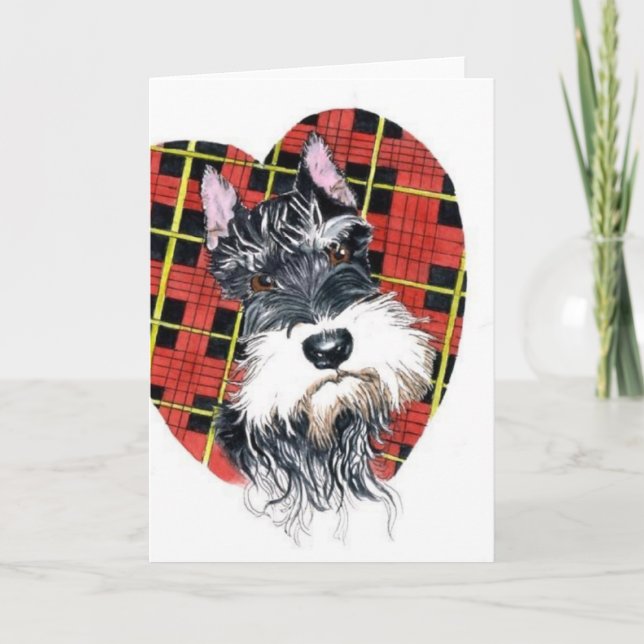 Tarjeta del día de San Valentín del Schnauzer (Anverso)