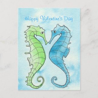 Tarjeta del día de San Valentín del Seahorse