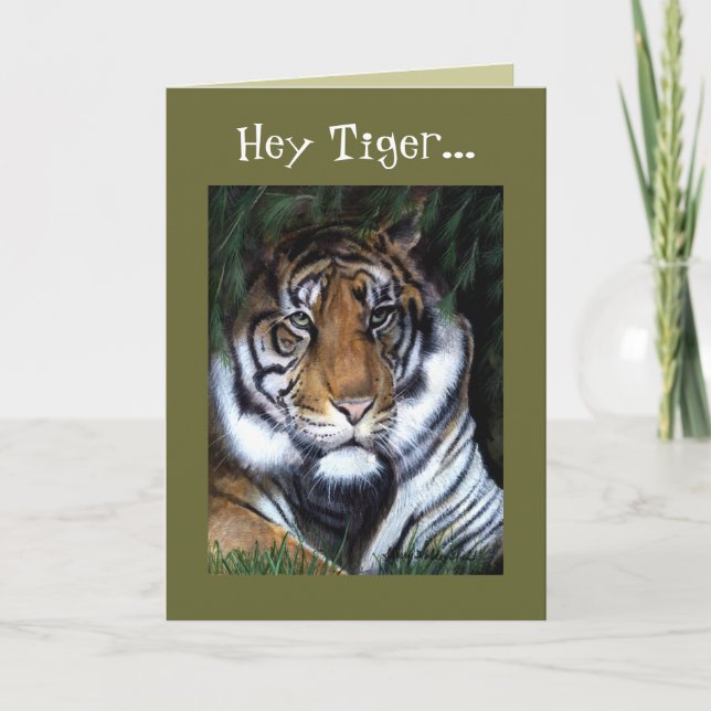 Tarjeta del día de San Valentín del tigre (Anverso)