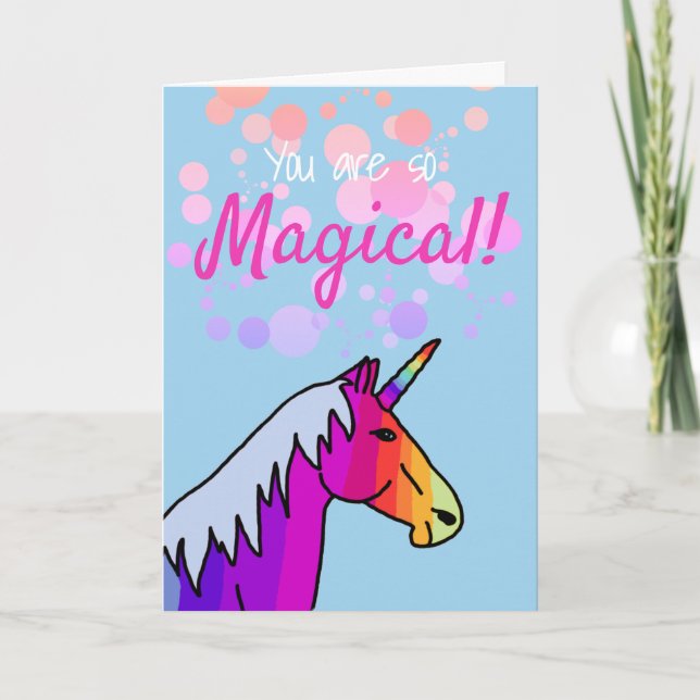 Tarjeta del día de San Valentín del Unicornio del  (Anverso)