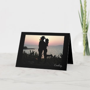 Tarjeta del día de San Valentín del vaquero